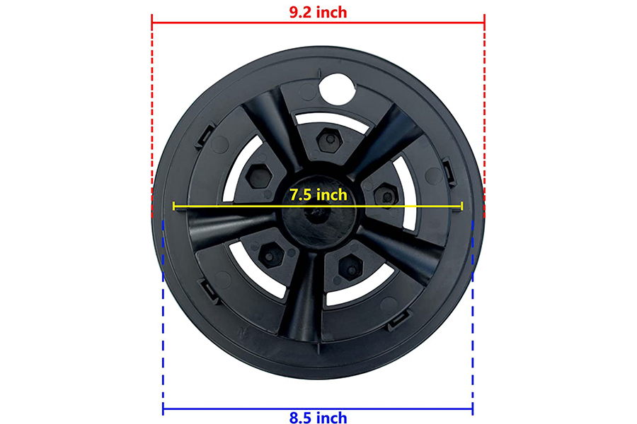 Copriruota per carrello da golf Colore nero