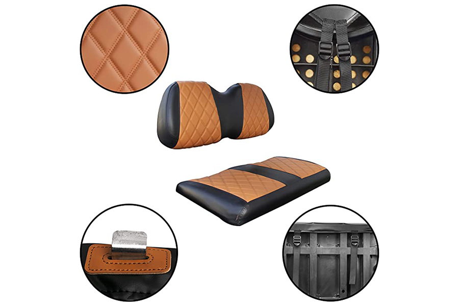 Coprisedili per carrello da golf Diamond Brown & Black