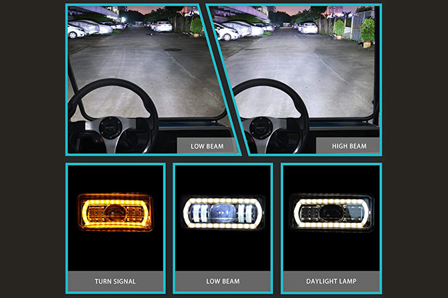 Kit luci a LED Deluxe Plus (Fit Club Car DS 1993-UP Carrello da golf elettrico e a gas)